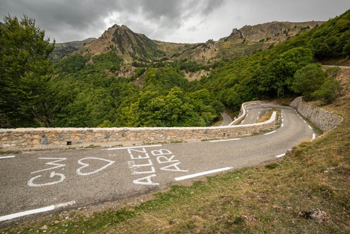 Passstraße zum Col de Pailhères in den Pyrenäen